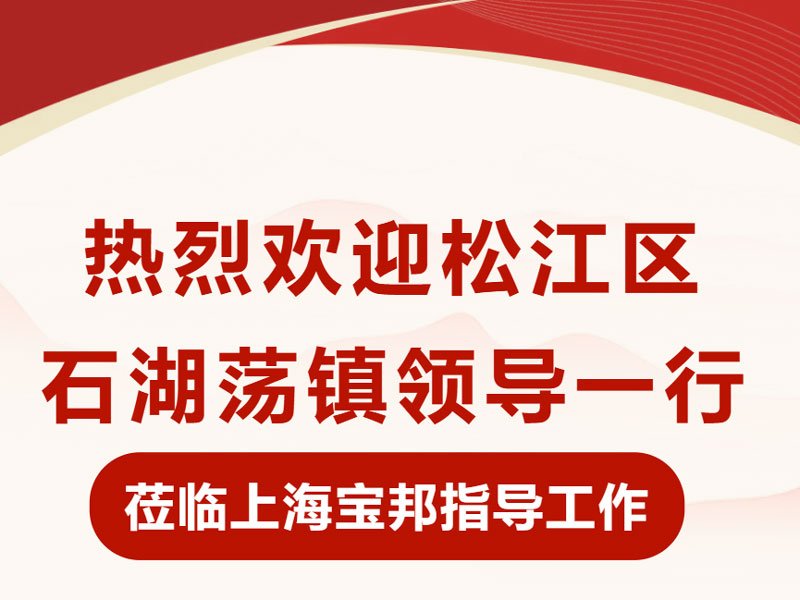 松江区石湖荡镇领导一行到访上海宝邦走访交流